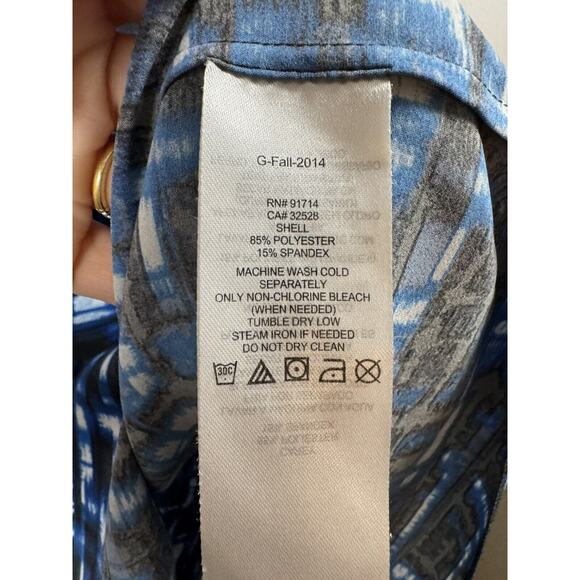 Armani Exchange Blue Abstract Shift Dress Classic Classy Work Office Luxury 6 - Picture 4 of 5